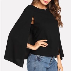Black Cloak Keyhole Blouse in Small